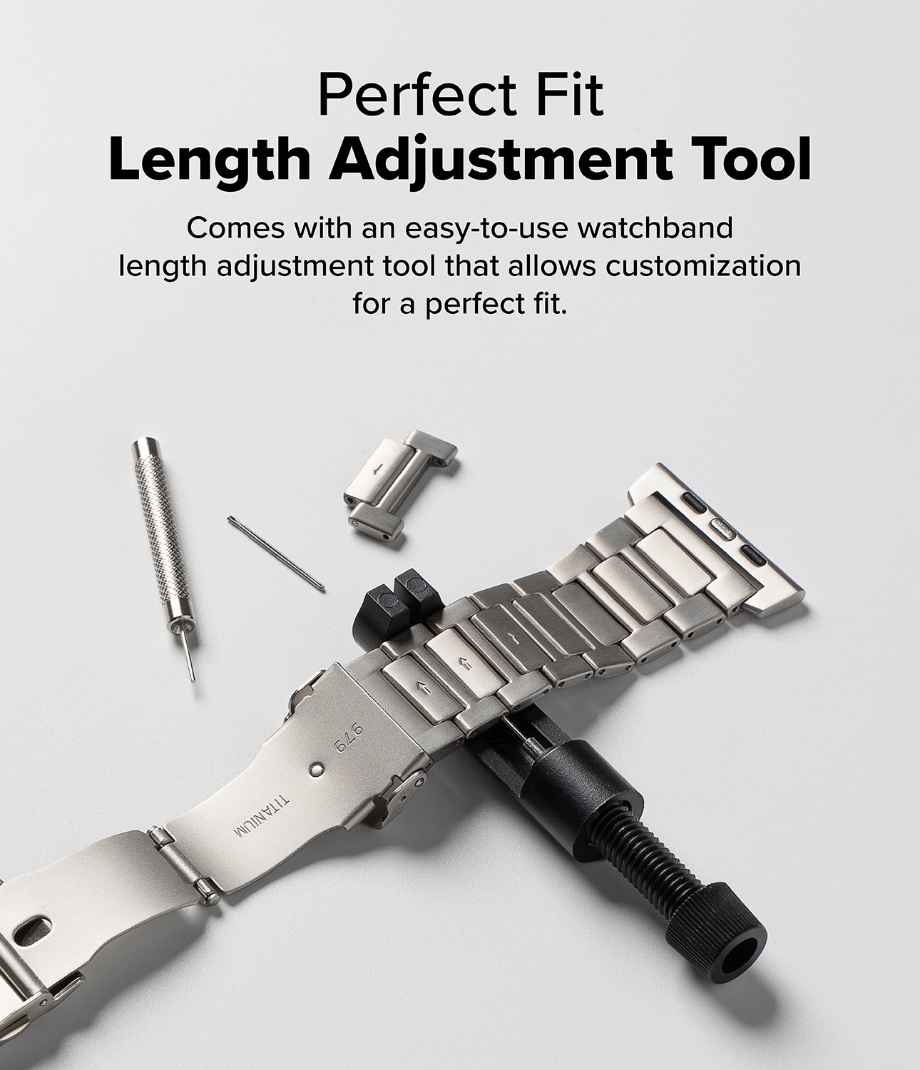 Titanium  One Armbånd Apple Watch SE 44mm Natural Titanium