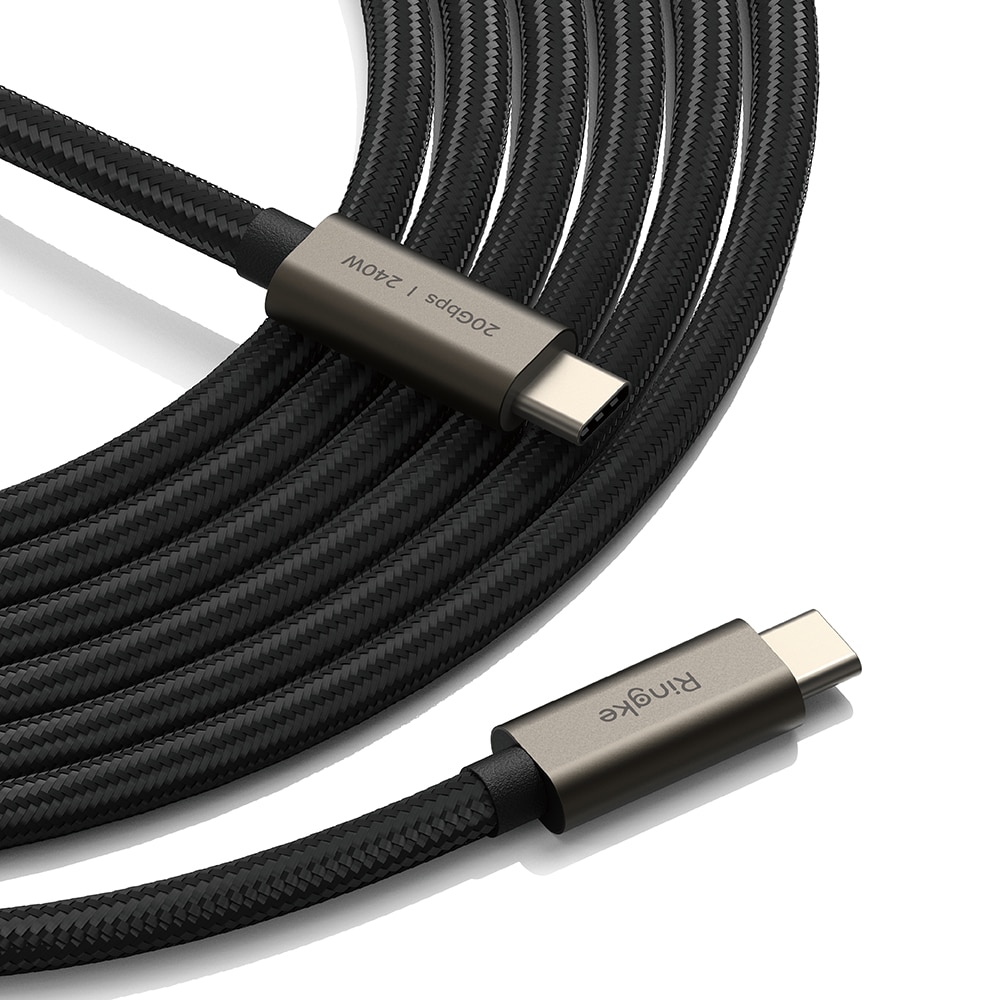USB-C -> USB-C Kabel 3.2 Gen 2x2 2m sort