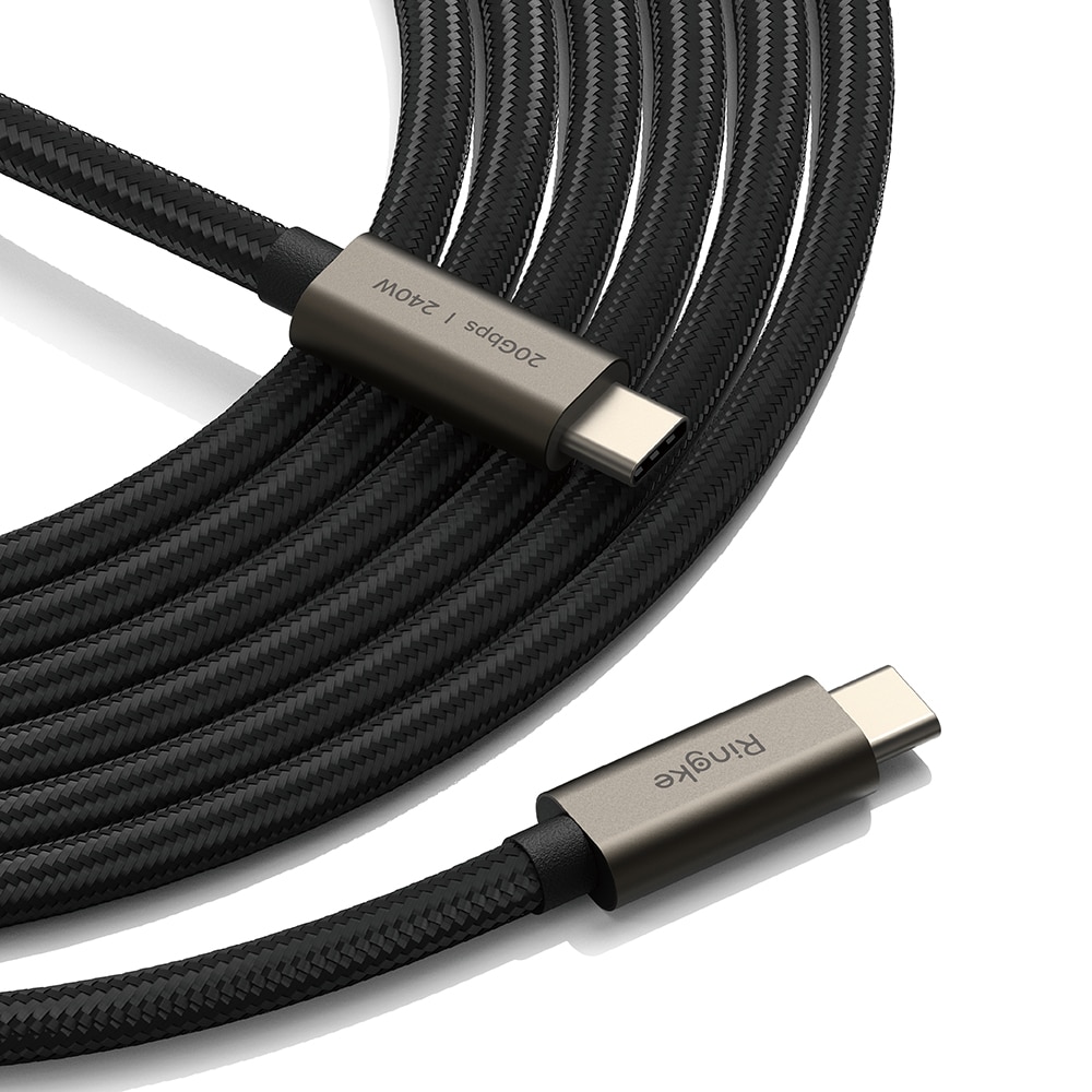 USB-C -> USB-C 3.2 Gen 2x2 Kabel 1m sort