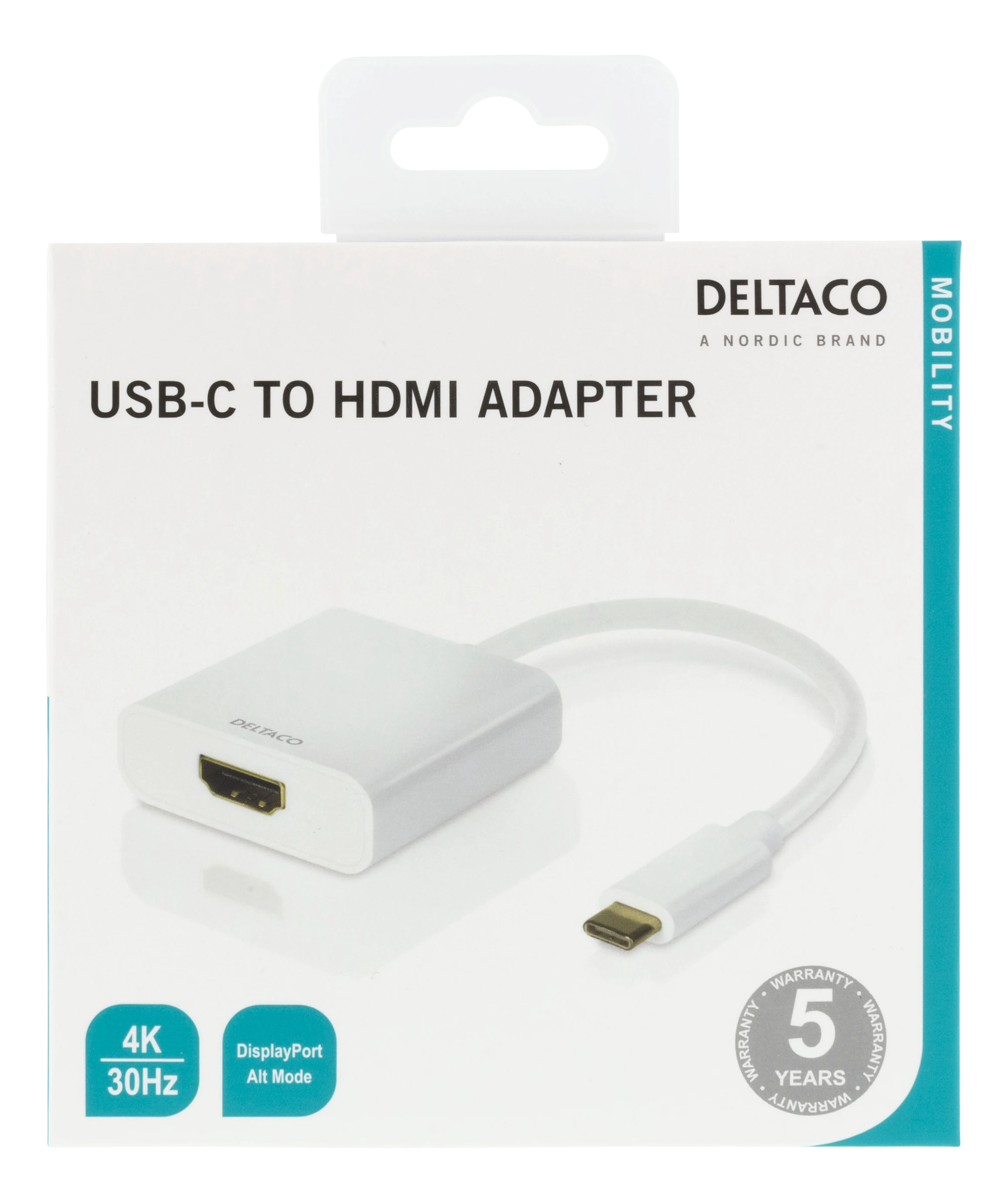 USB-C-HDMI  Adapter Hvid