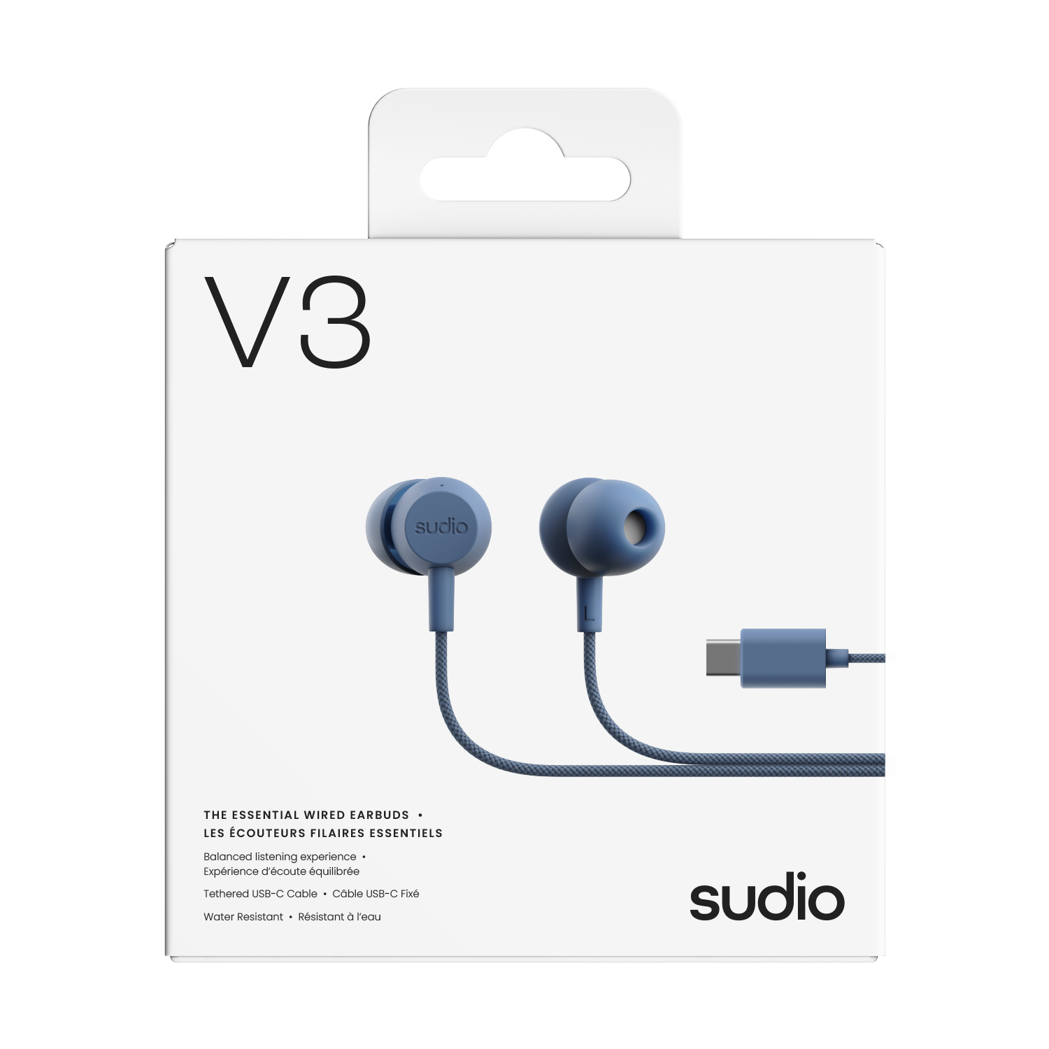 V3 Kablede hovedtelefoner USB-C Blå