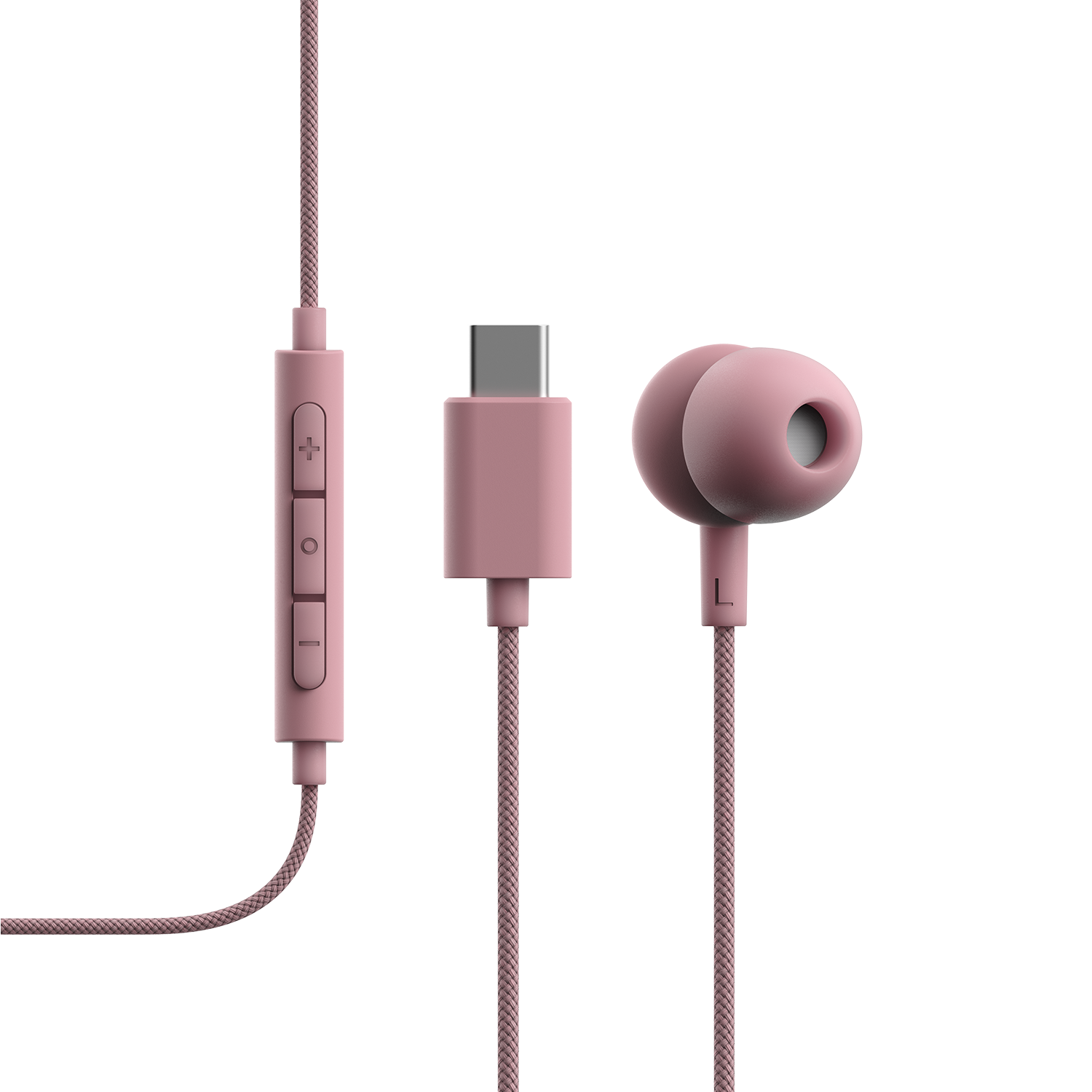 V3 Kablede hovedtelefoner USB-C Lyserød