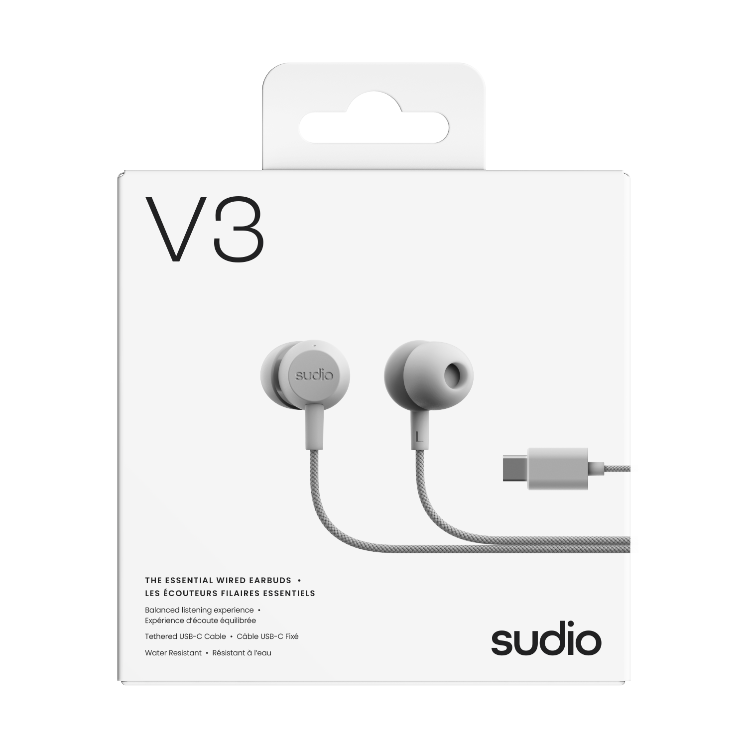 V3 Kablede hovedtelefoner USB-C Hvid