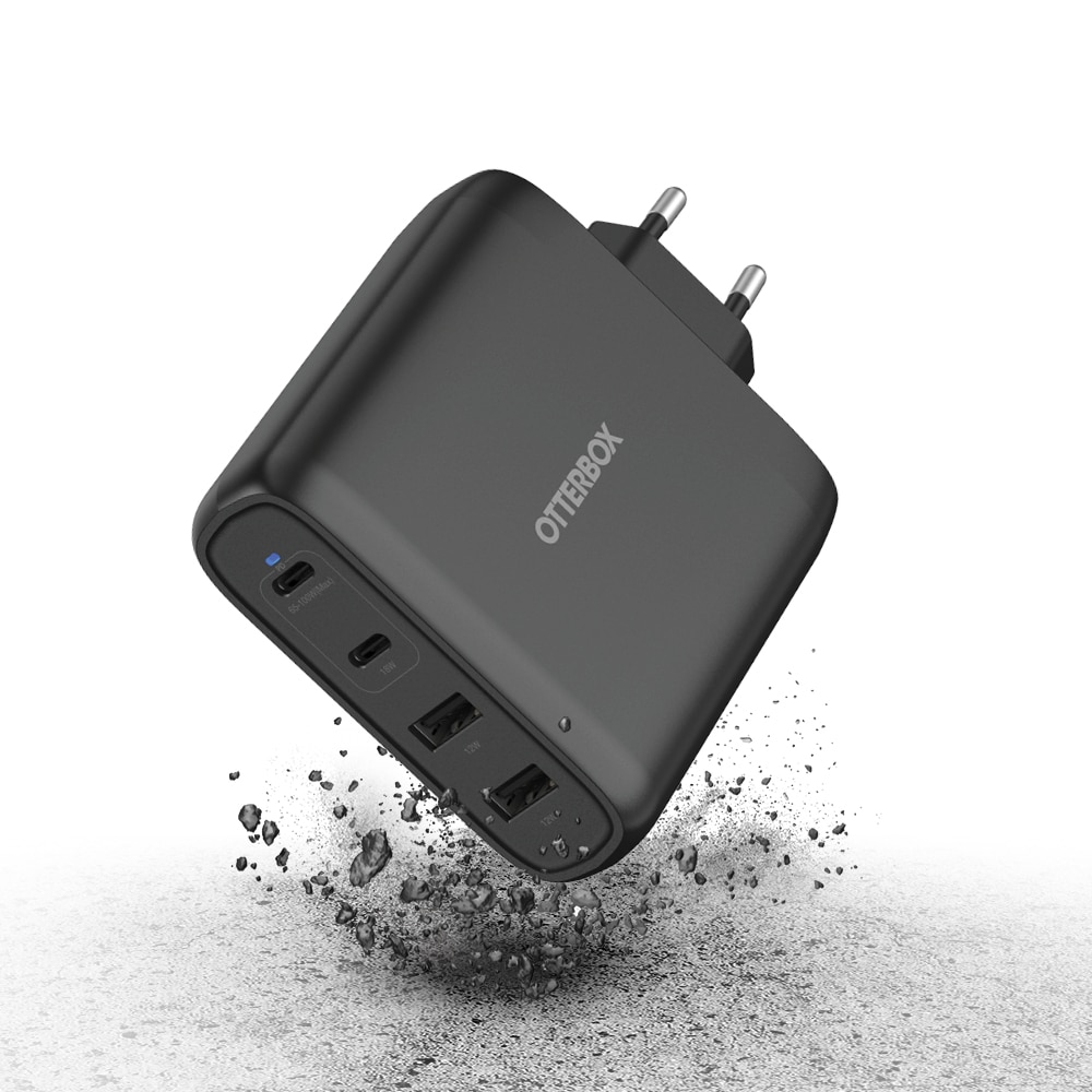 Vægoplader USB-C Four Port 100W Black