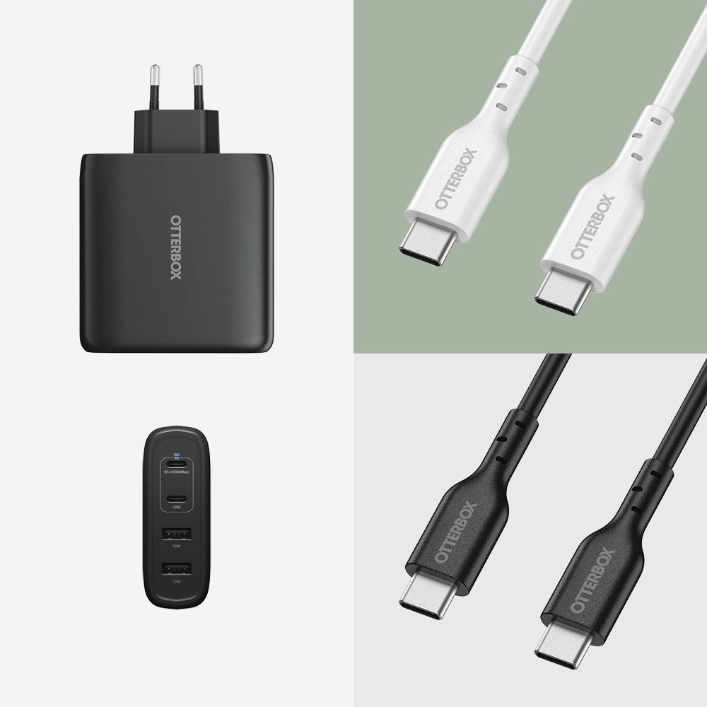 Vægoplader USB-C Four Port 100W Black