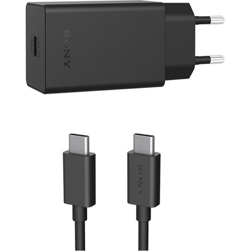 Lynoplader Vægoplader + Kabel USB-C 30W sort