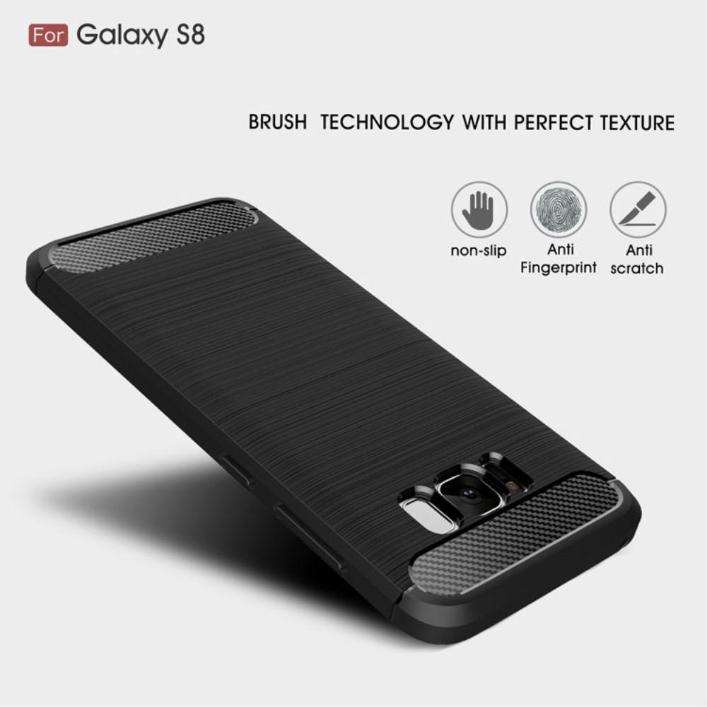 Samsung Galaxy S8 Cover TPU Brushed Sort