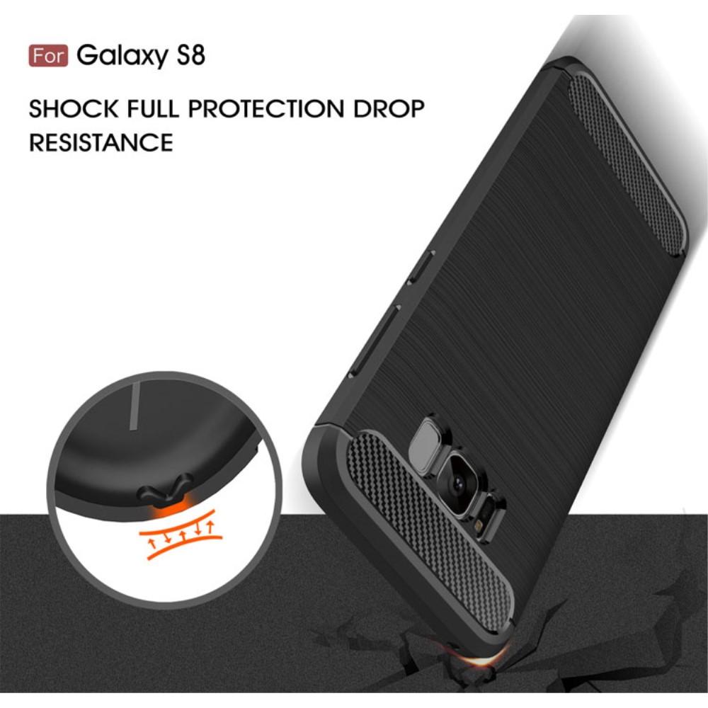 Samsung Galaxy S8 Cover TPU Brushed Sort