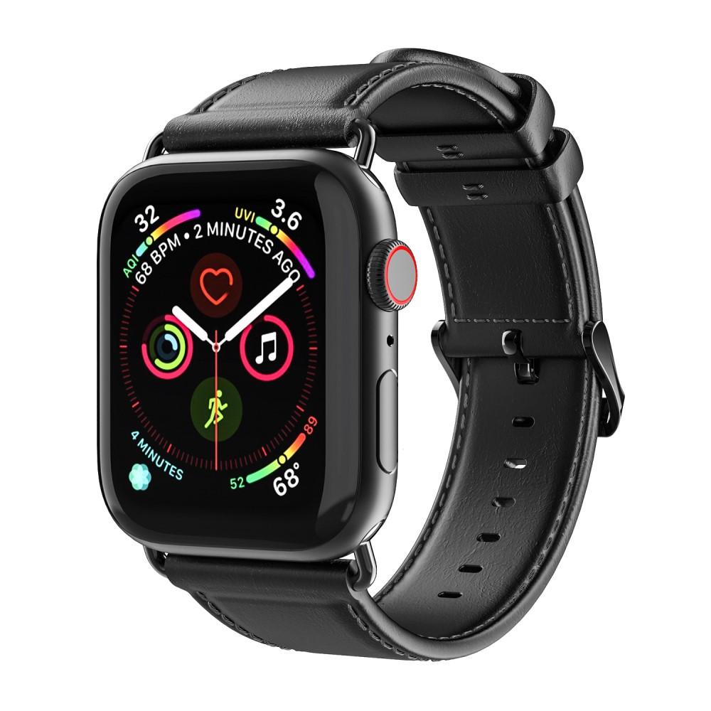 Leather Watch Band Apple Watch 45mm Series 8 Black