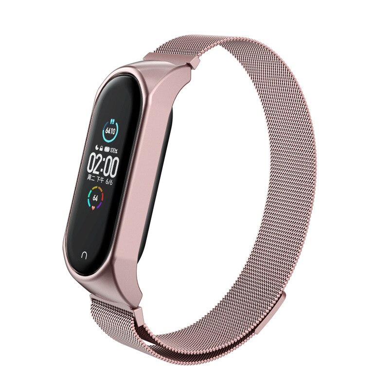 Armbånd Milanese Xiaomi Mi Band 4/Mi Band 3 Lyserød