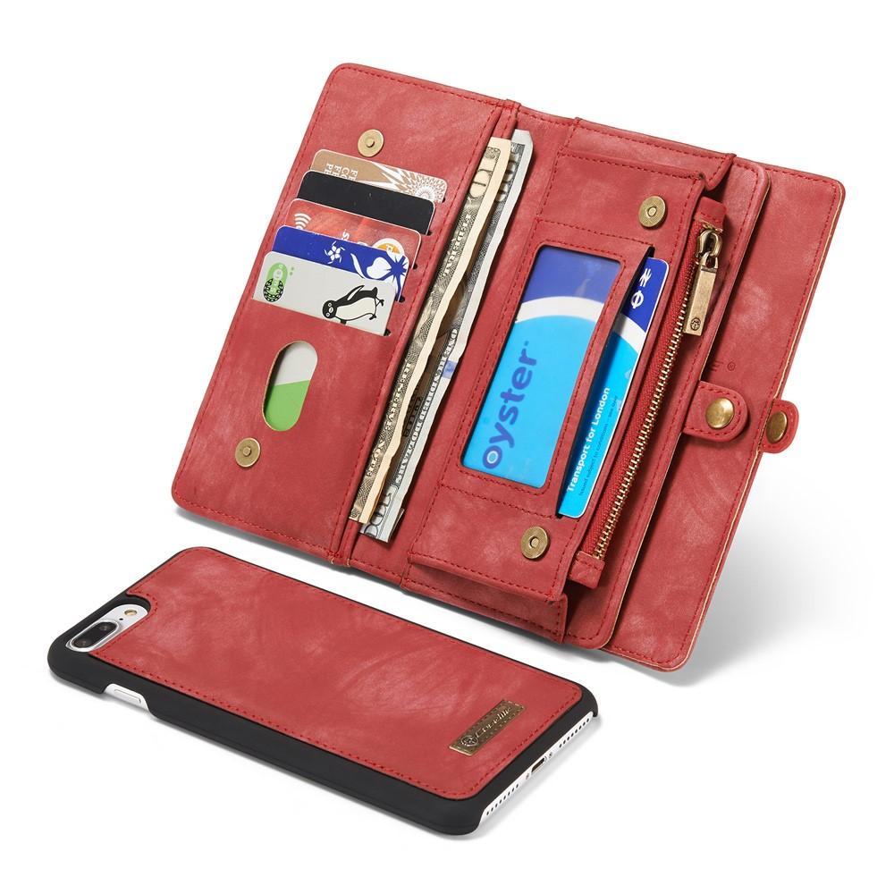 Multi-slot Mobiltaske iPhone 7 Plus/8 Plus rød