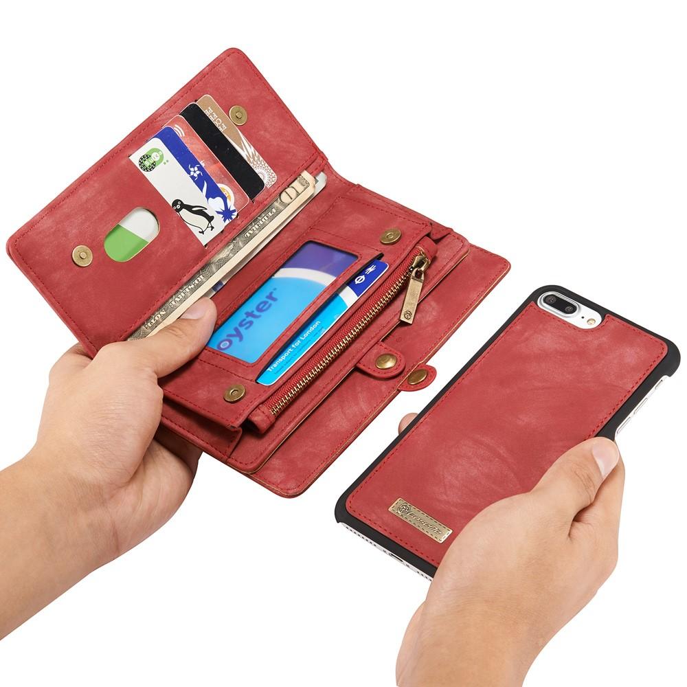 Multi-slot Mobiltaske iPhone 7 Plus/8 Plus rød