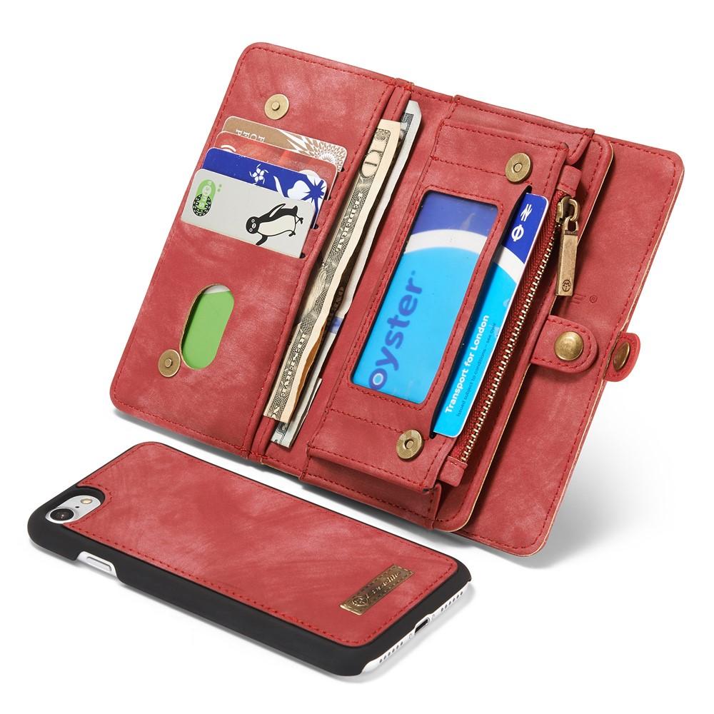 Multi-slot Mobiltaske iPhone 7/8/SE rød