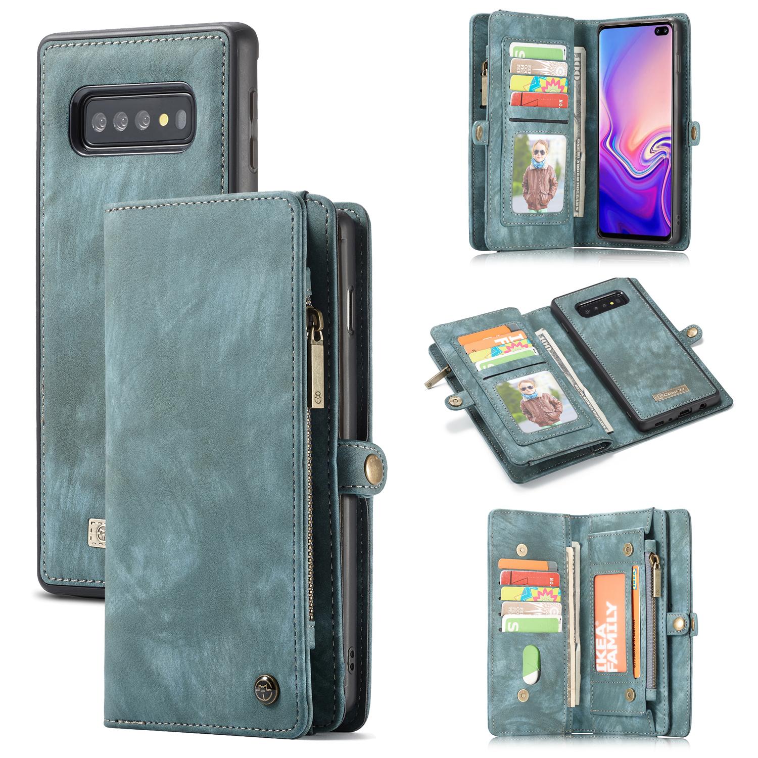 Multi-slot Mobiltaske Samsung Galaxy S10 Plus Blå