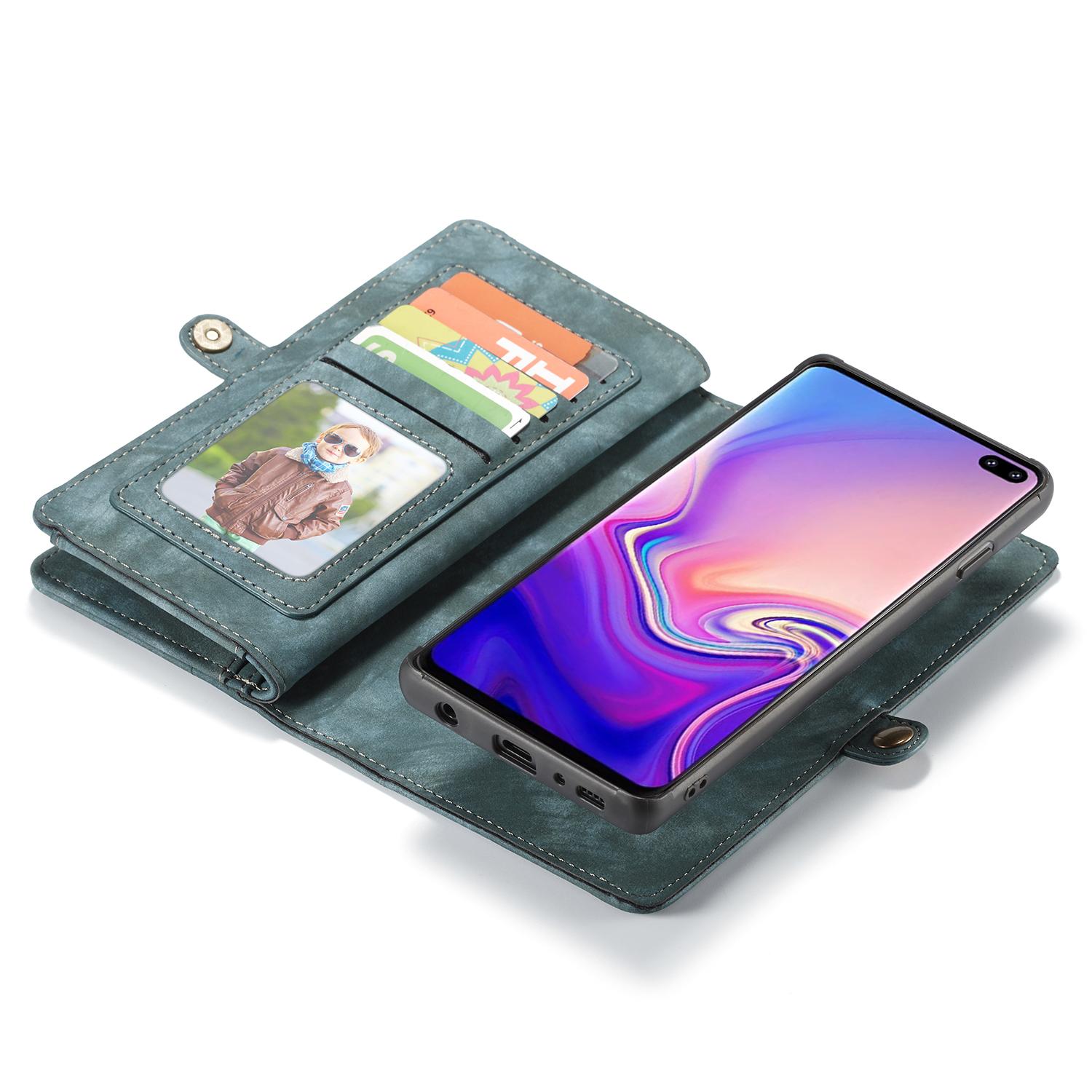 Multi-slot Mobiltaske Samsung Galaxy S10 Plus Blå