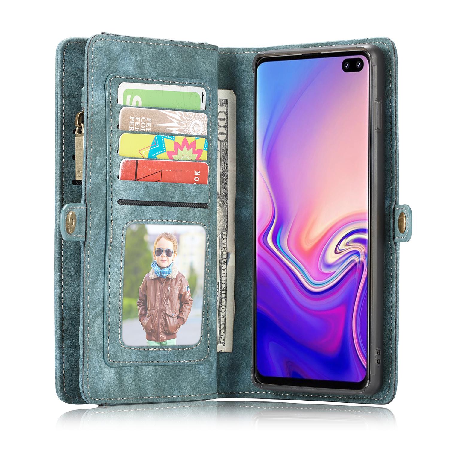 Multi-slot Mobiltaske Samsung Galaxy S10 Plus Blå