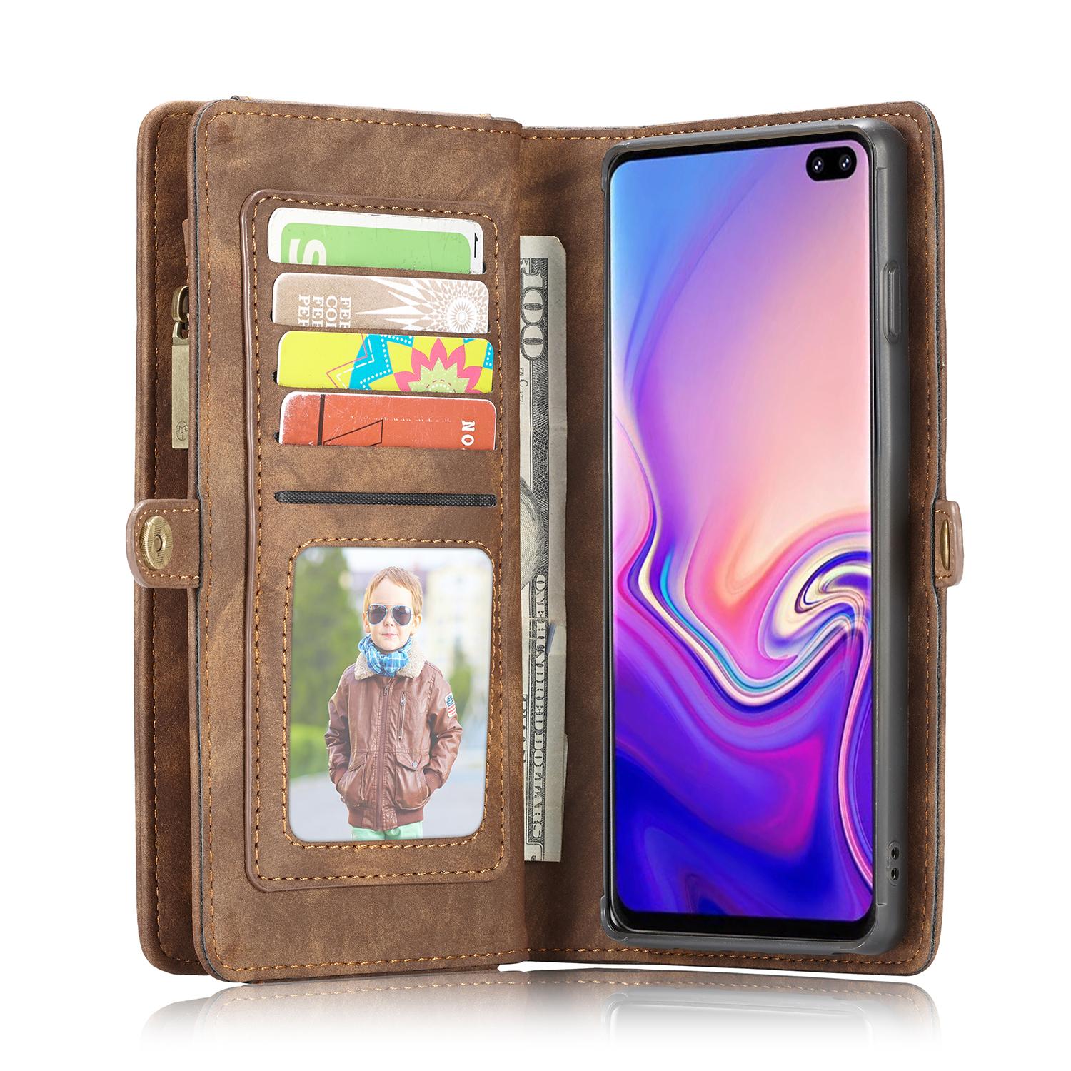 Multi-slot Mobiltaske Galaxy S10 Plus brun