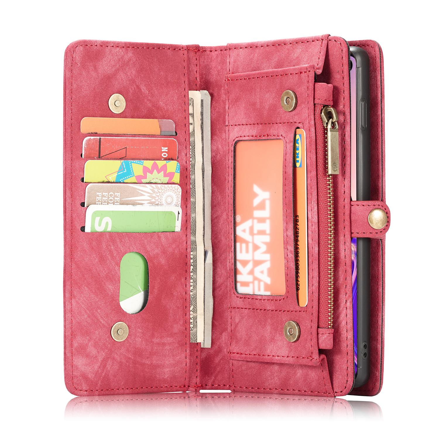 Multi-slot Mobiltaske Samsung Galaxy S10 Plus Rød