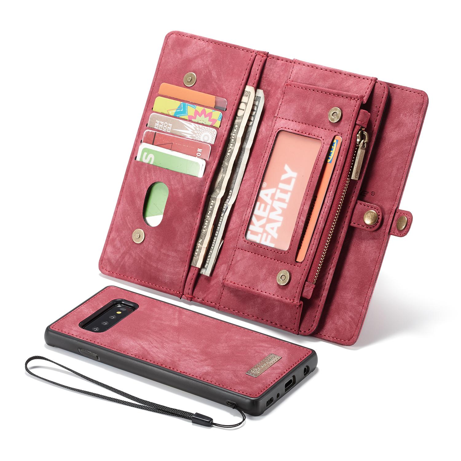 Multi-slot Mobiltaske Samsung Galaxy S10 Plus Rød