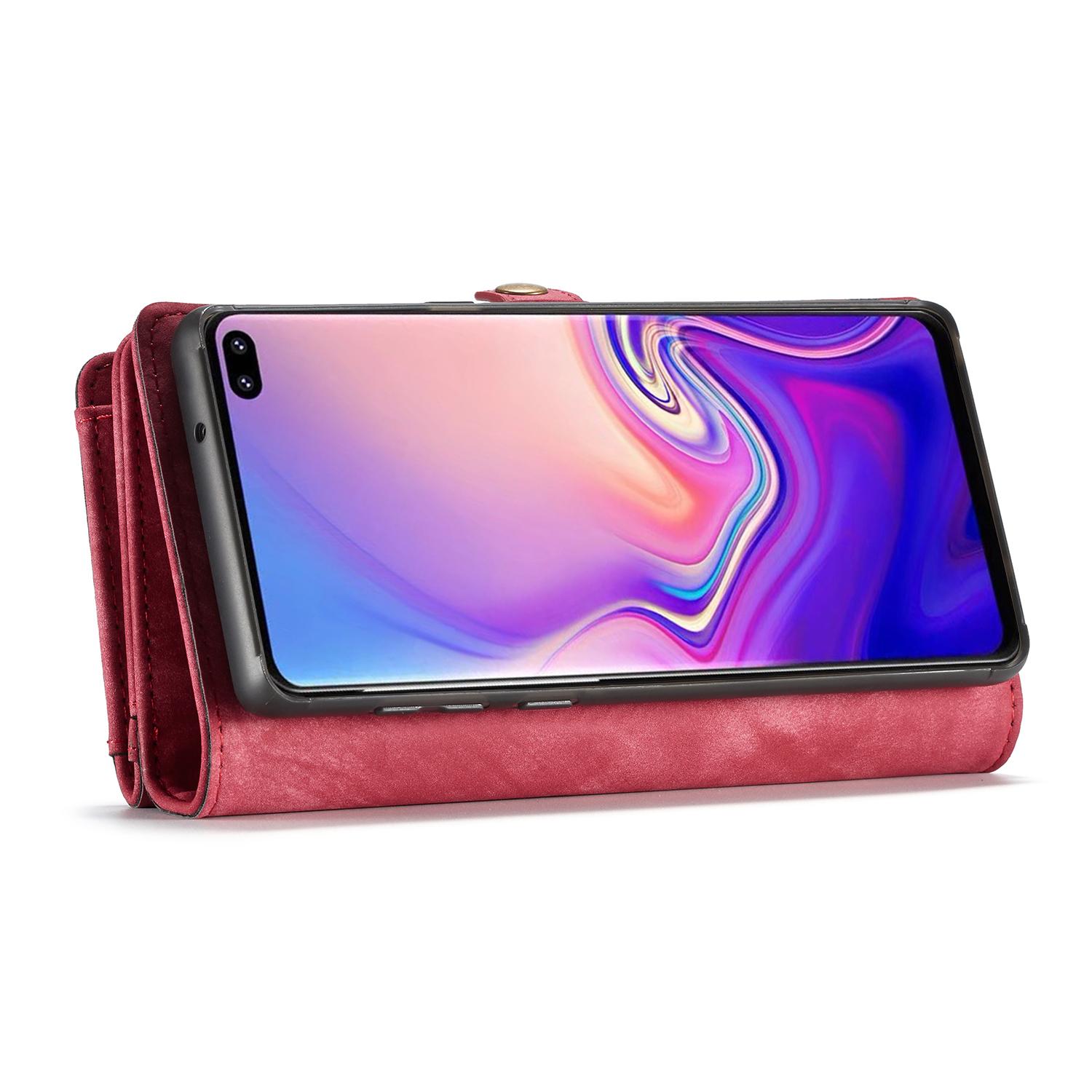 Multi-slot Mobiltaske Samsung Galaxy S10 Plus Rød