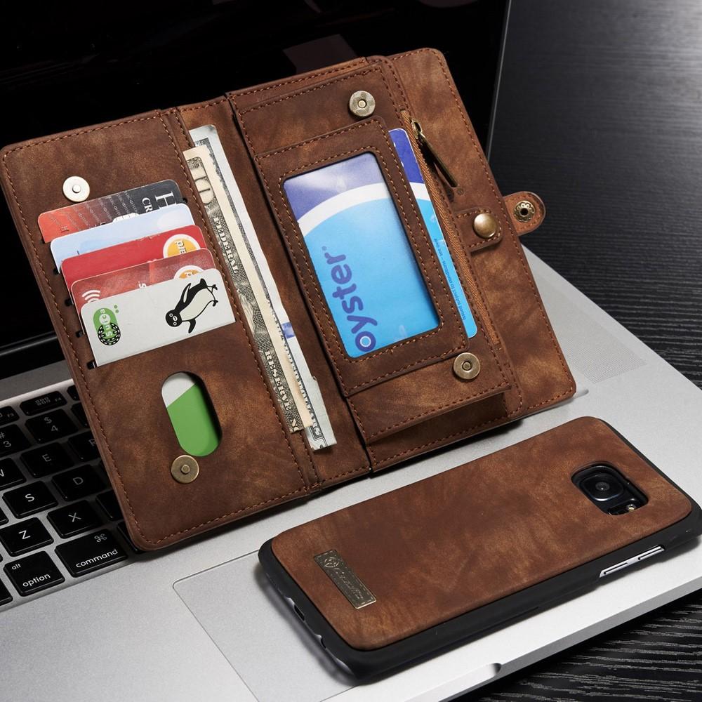 Multi-slot Mobiltaske Samsung Galaxy S7 Edge Brun
