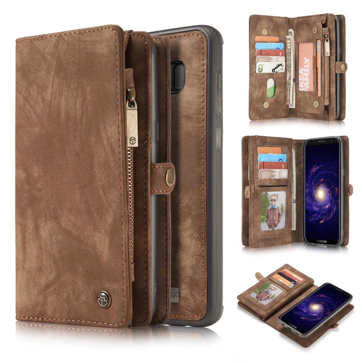 Multi-slot Mobiltaske Galaxy S8 brun