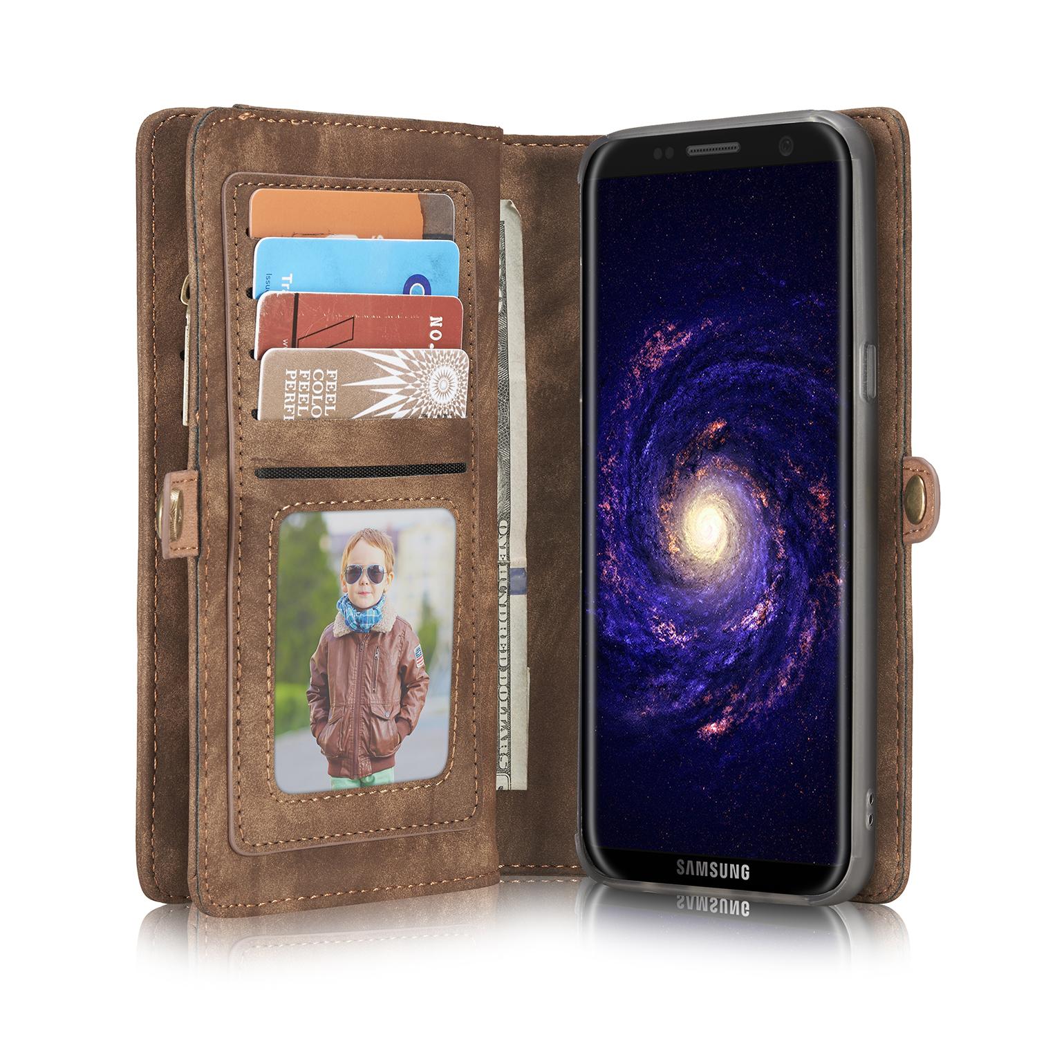 Multi-slot Mobiltaske Galaxy S8 brun