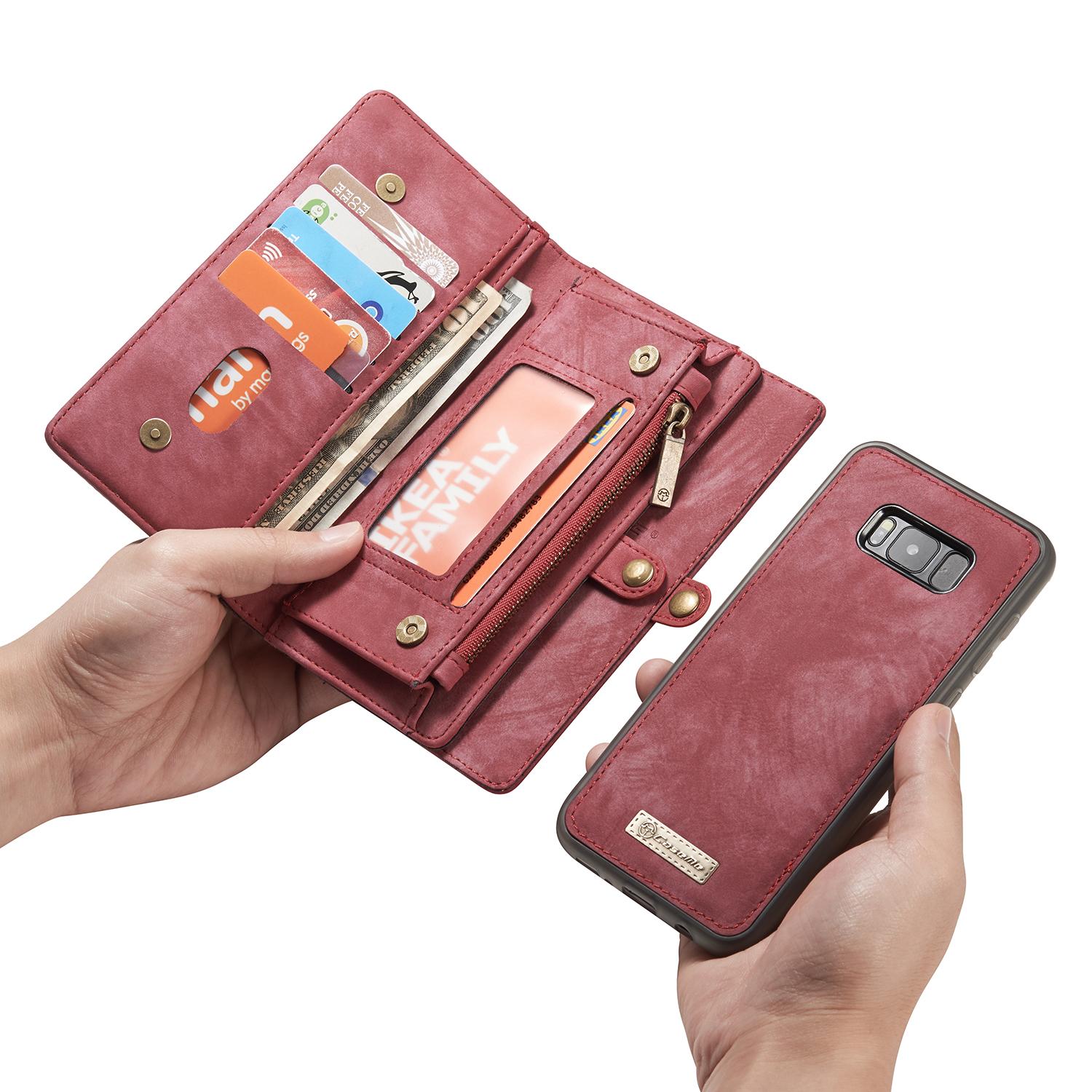 Multi-slot Mobiltaske Samsung Galaxy S8 Plus Rød