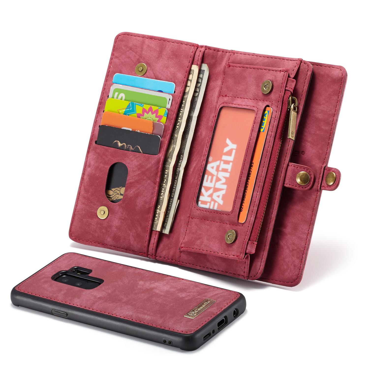 Multi-slot Mobiltaske Samsung Galaxy S9 Plus Rød