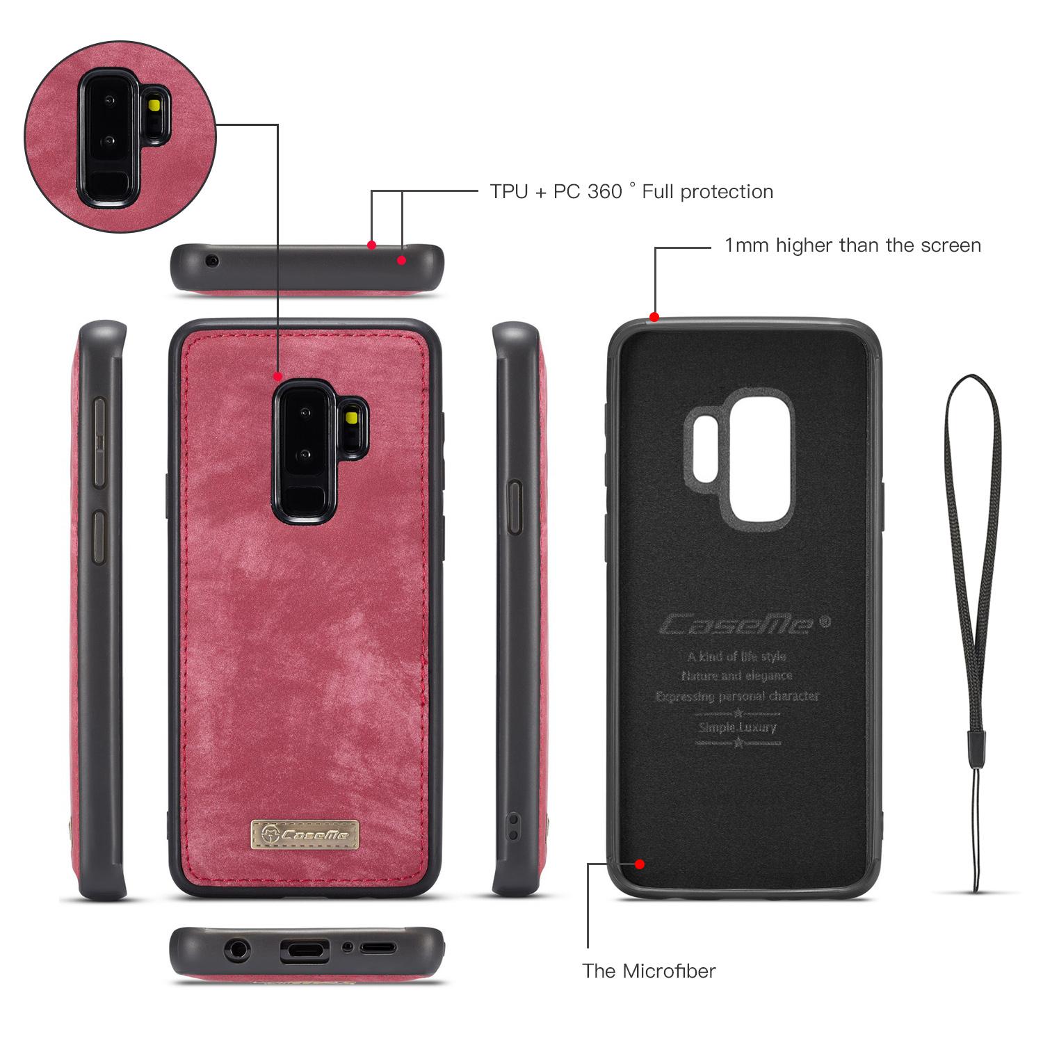Multi-slot Mobiltaske Samsung Galaxy S9 Plus Rød