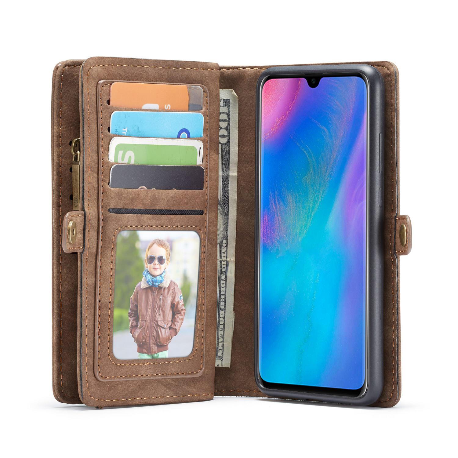 Multi-slot Mobiltaske Huawei P30 brun