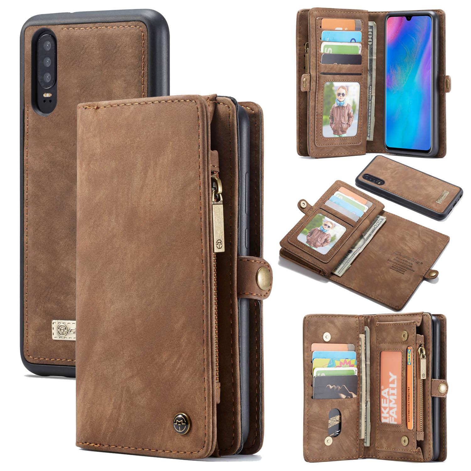 Multi-slot Mobiltaske Huawei P30 brun