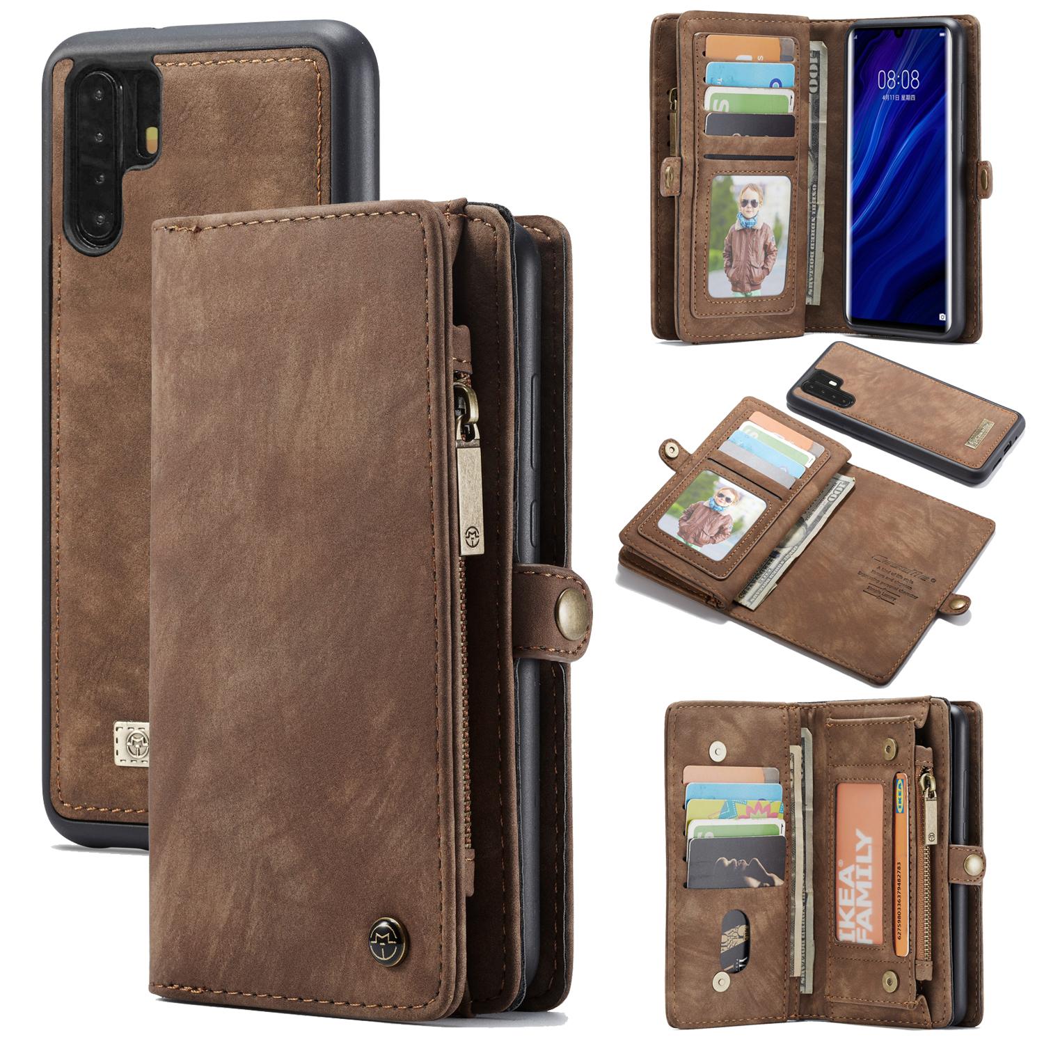 Multi-slot Mobiltaske Huawei P30 Pro brun