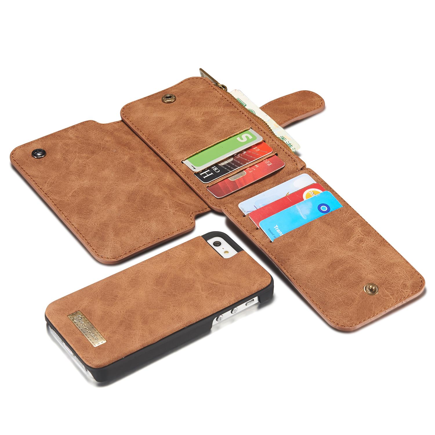 Multi-slot Mobiltaske iPhone 5/5S/SE brun