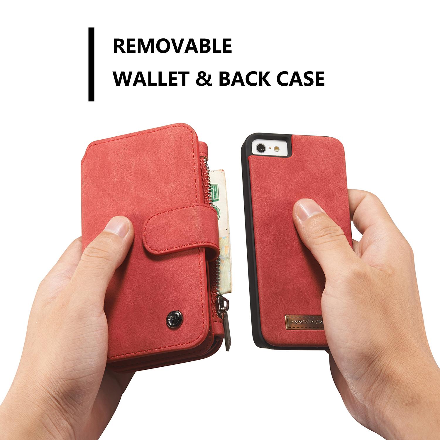 Multi-slot Mobiltaske iPhone 5/5S/SE rød