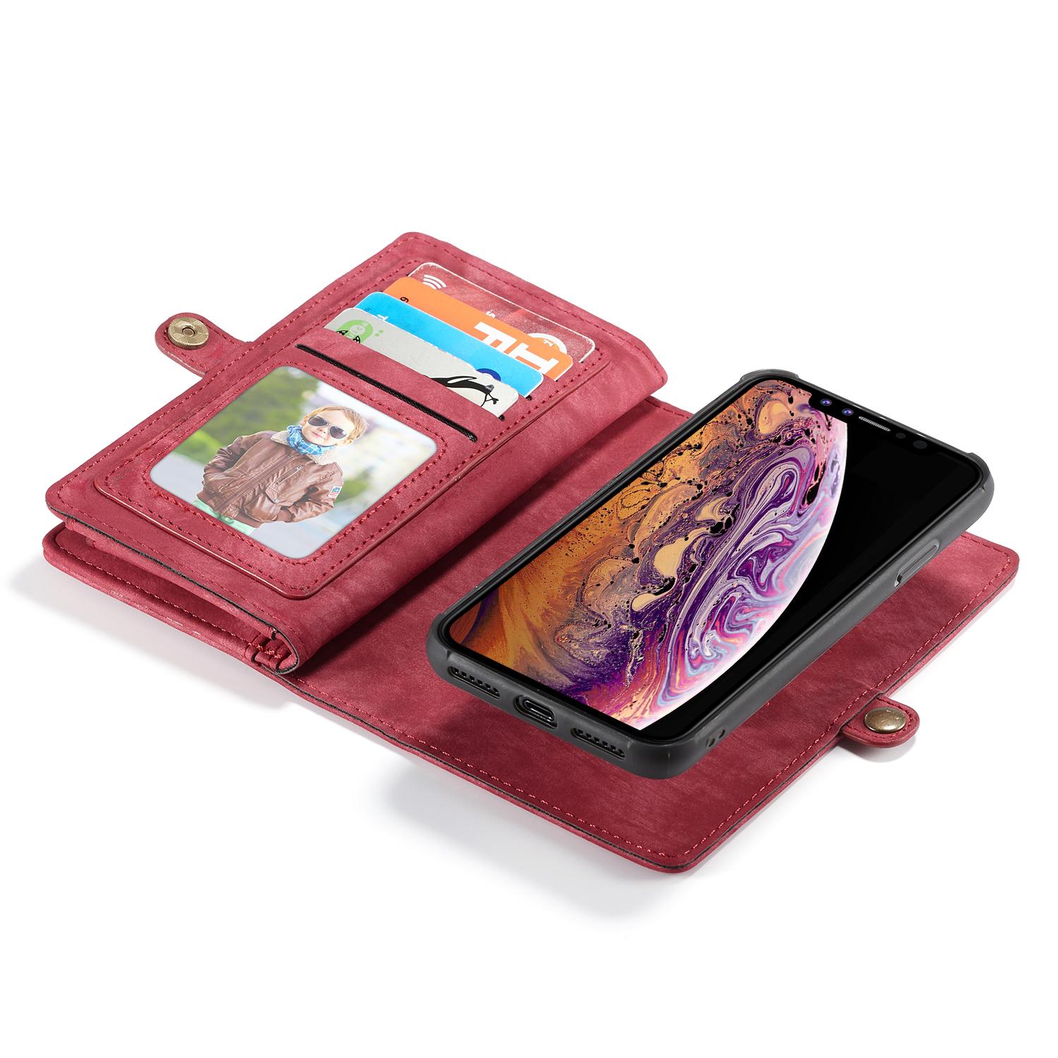 Multi-slot Mobiltaske iPhone XS Max rød
