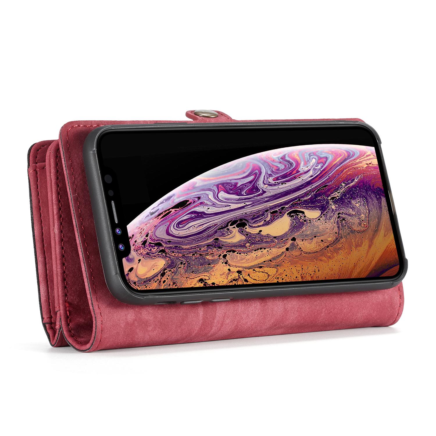 Multi-slot Mobiltaske iPhone XS Max rød