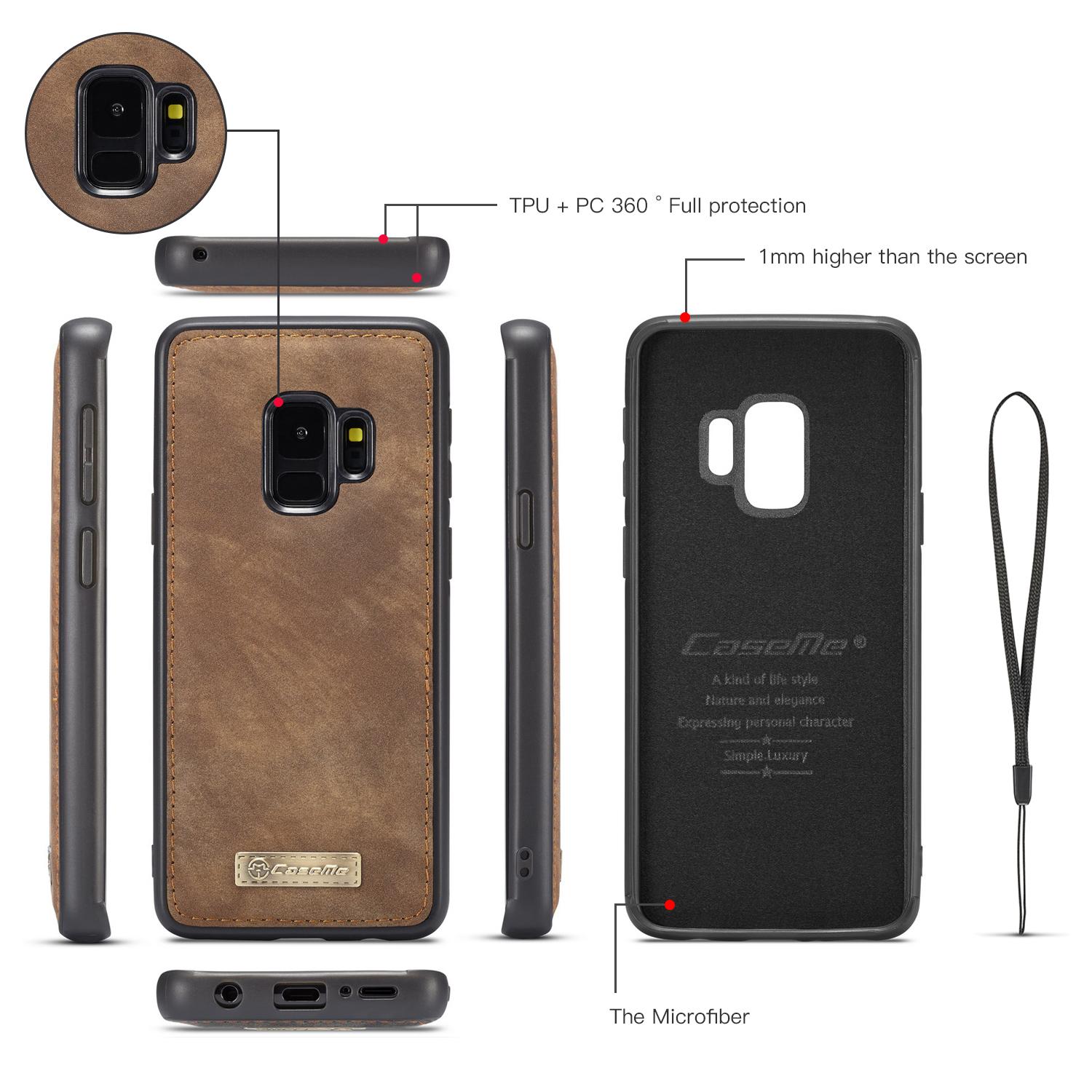 Multi-slot Mobiltaske Samsung Galaxy S9 brun