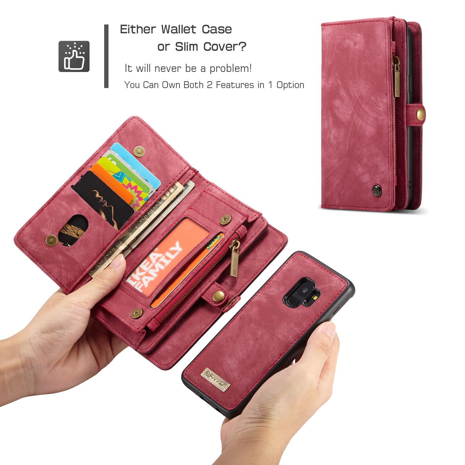 Multi-slot Mobiltaske Samsung Galaxy S9 Rød