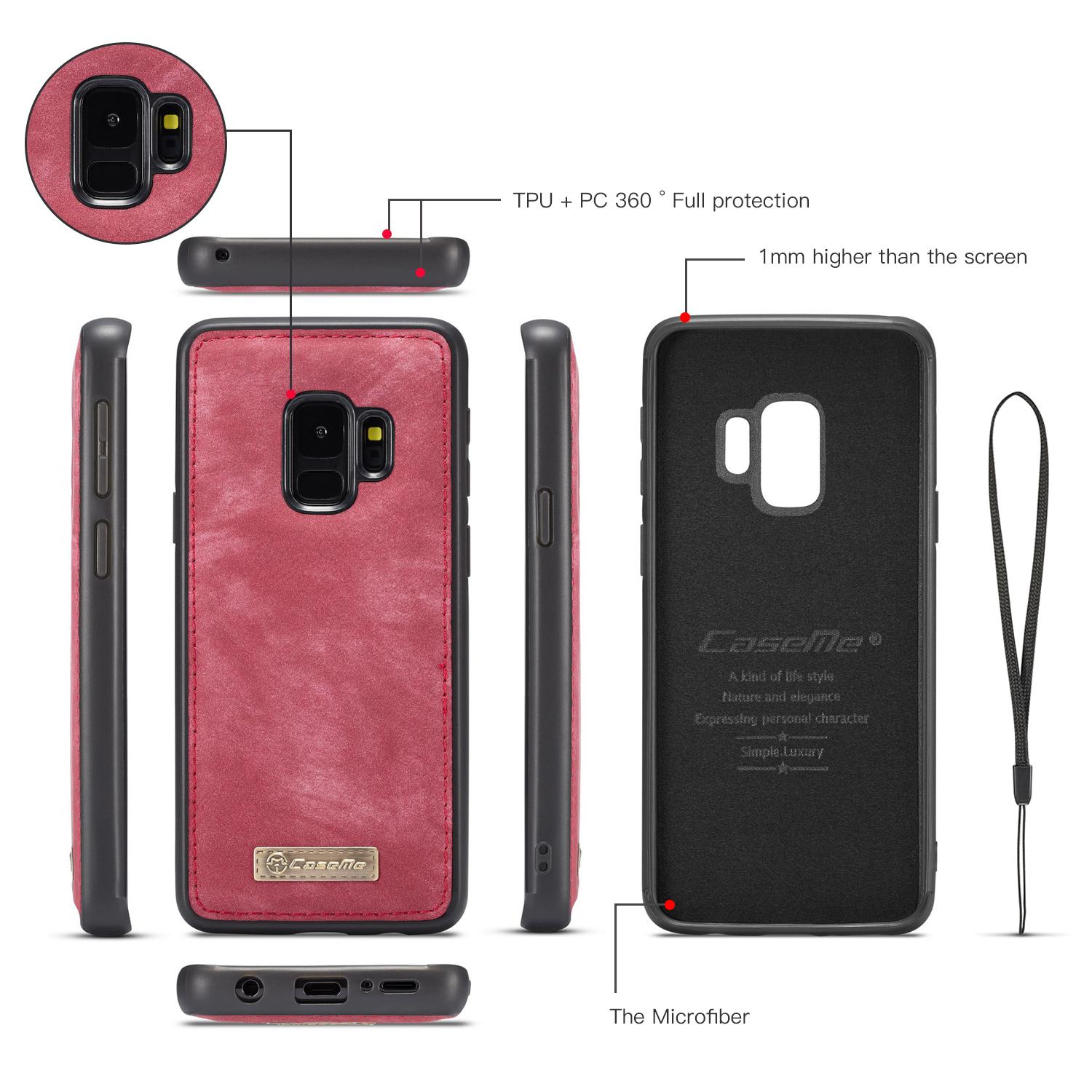 Multi-slot Mobiltaske Samsung Galaxy S9 Rød