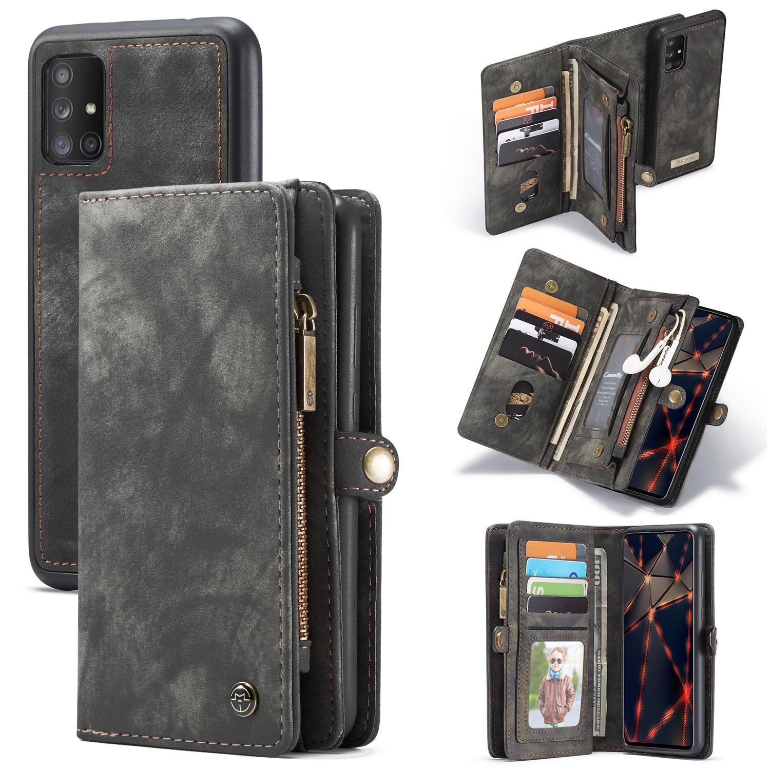 Multi-slot Mobiltaske Samsung Galaxy A51 Grå