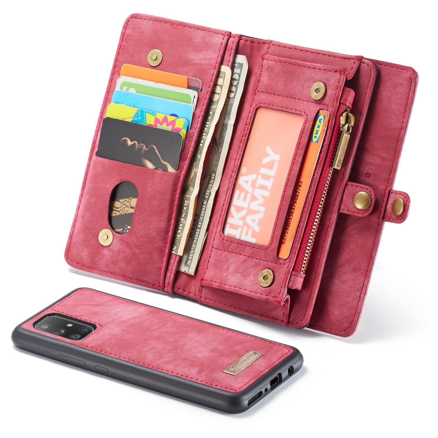Multi-slot Mobiltaske Samsung Galaxy A51 Rød