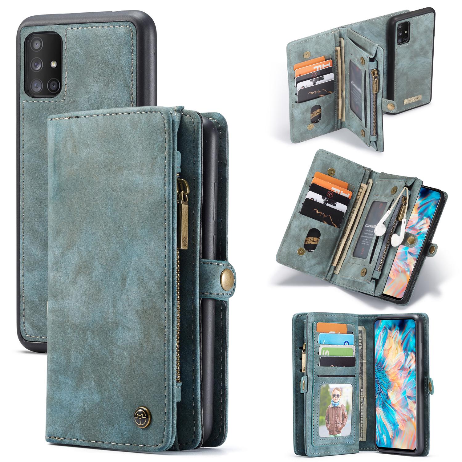 Multi-slot Mobiltaske Samsung Galaxy A71 Blå