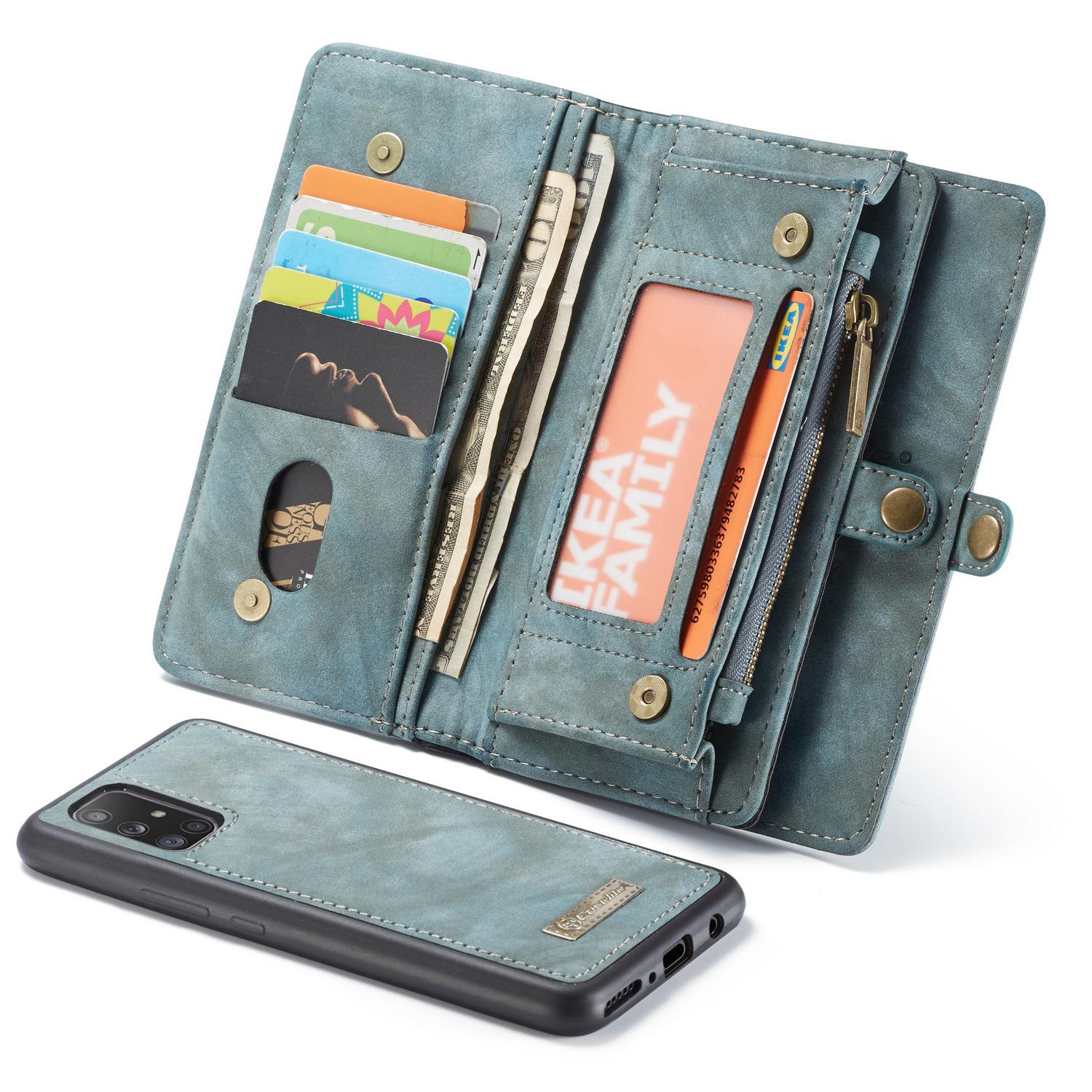 Multi-slot Mobiltaske Samsung Galaxy A71 Blå