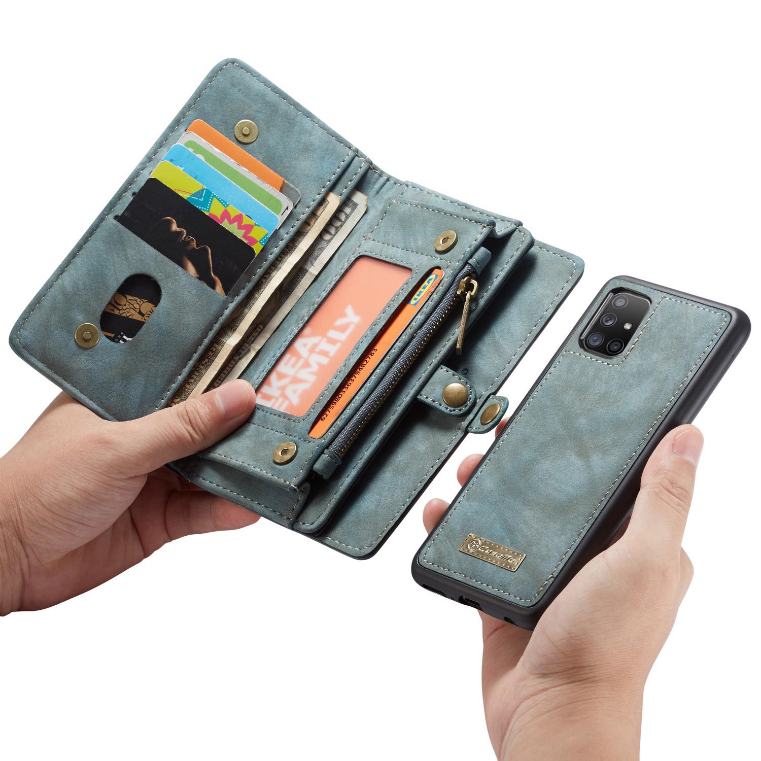 Multi-slot Mobiltaske Samsung Galaxy A71 Blå