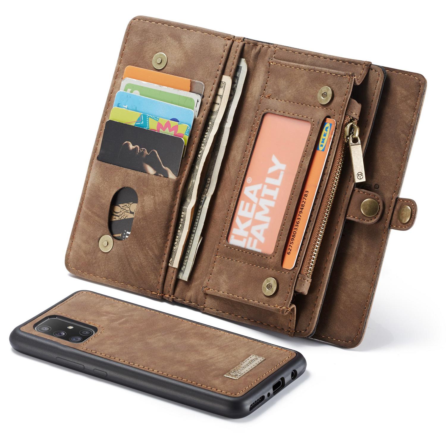 Multi-slot Mobiltaske Samsung Galaxy A71 Brun