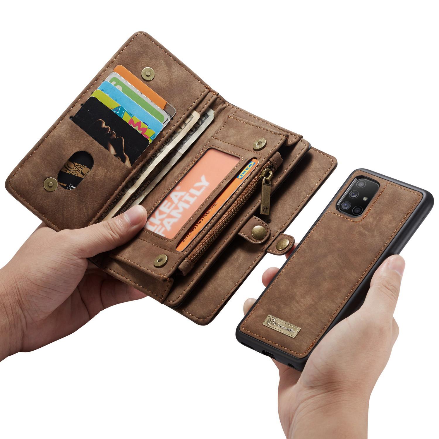 Multi-slot Mobiltaske Samsung Galaxy A71 Brun