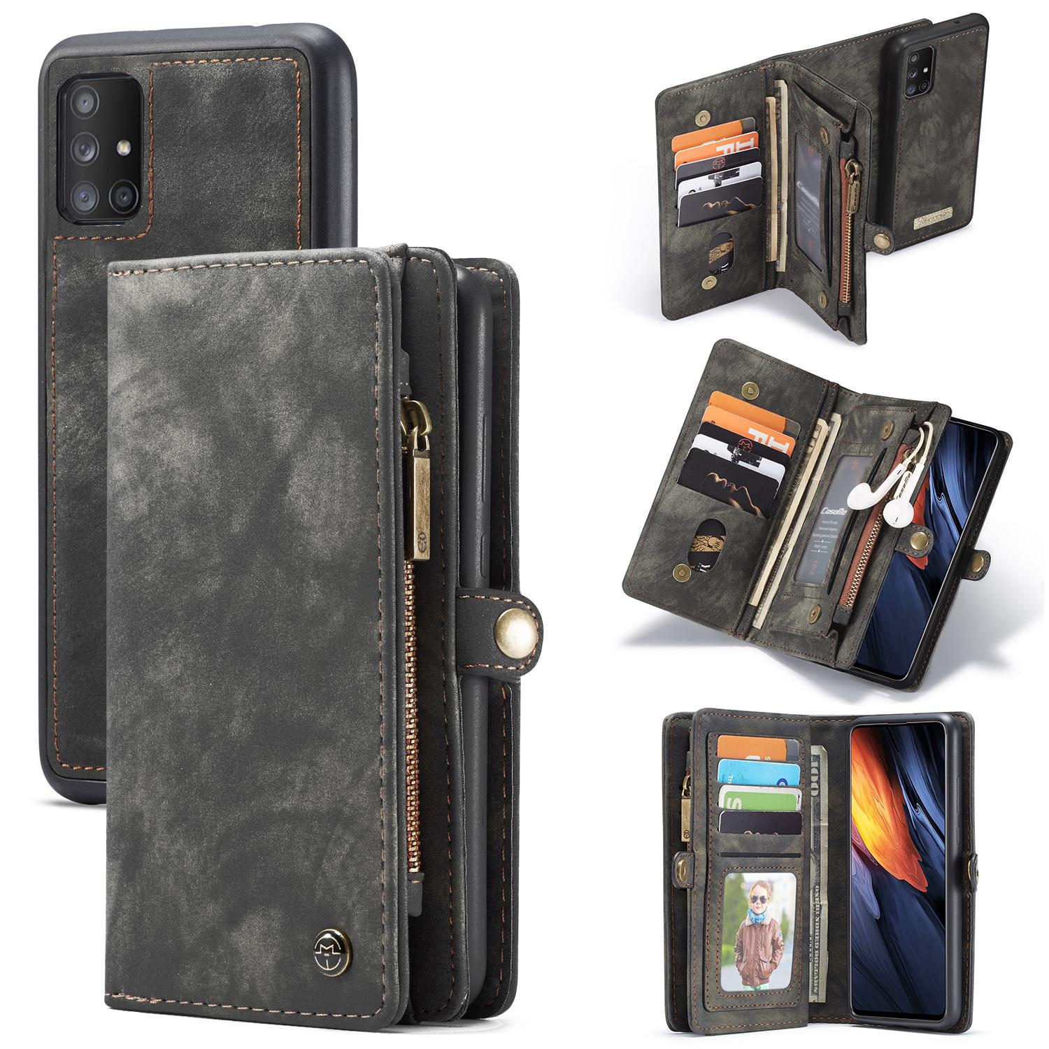 Multi-slot Mobiltaske Samsung Galaxy A71 Grå