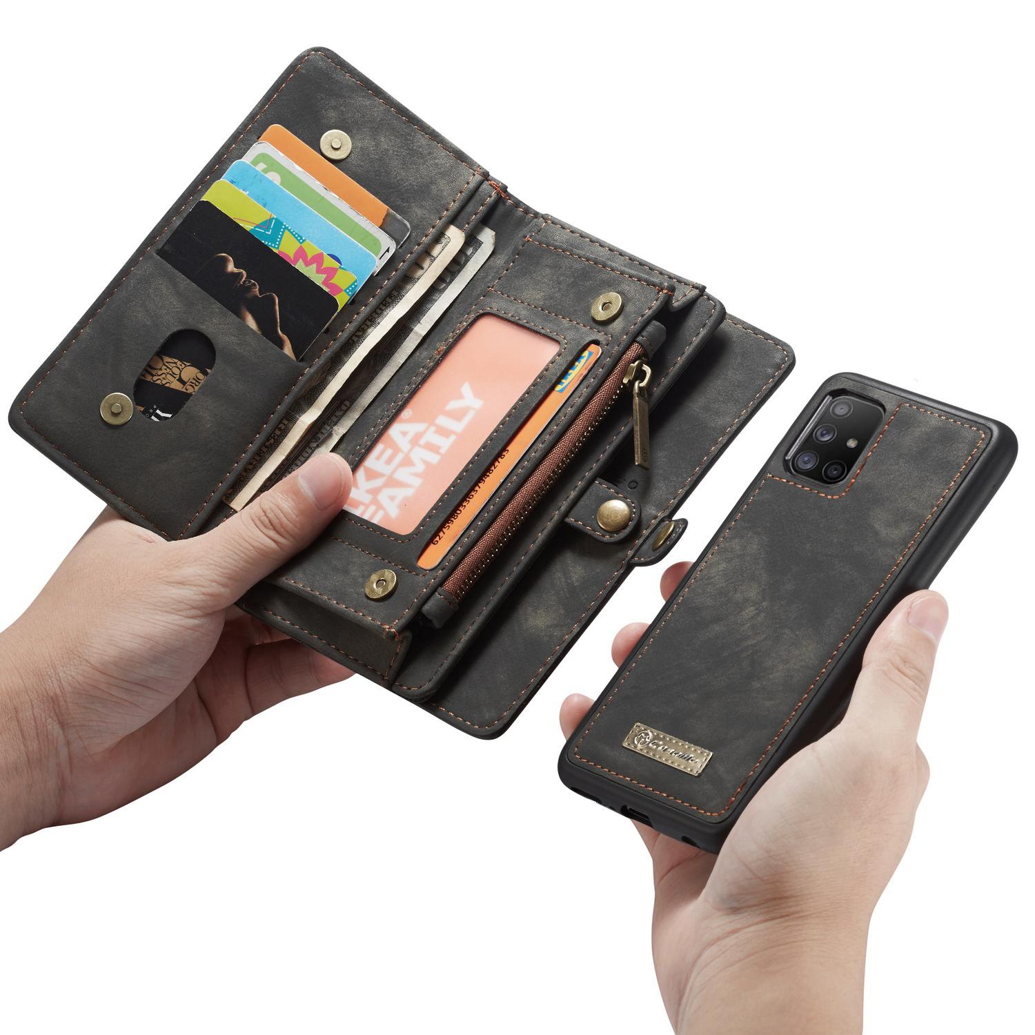 Multi-slot Mobiltaske Samsung Galaxy A71 Grå