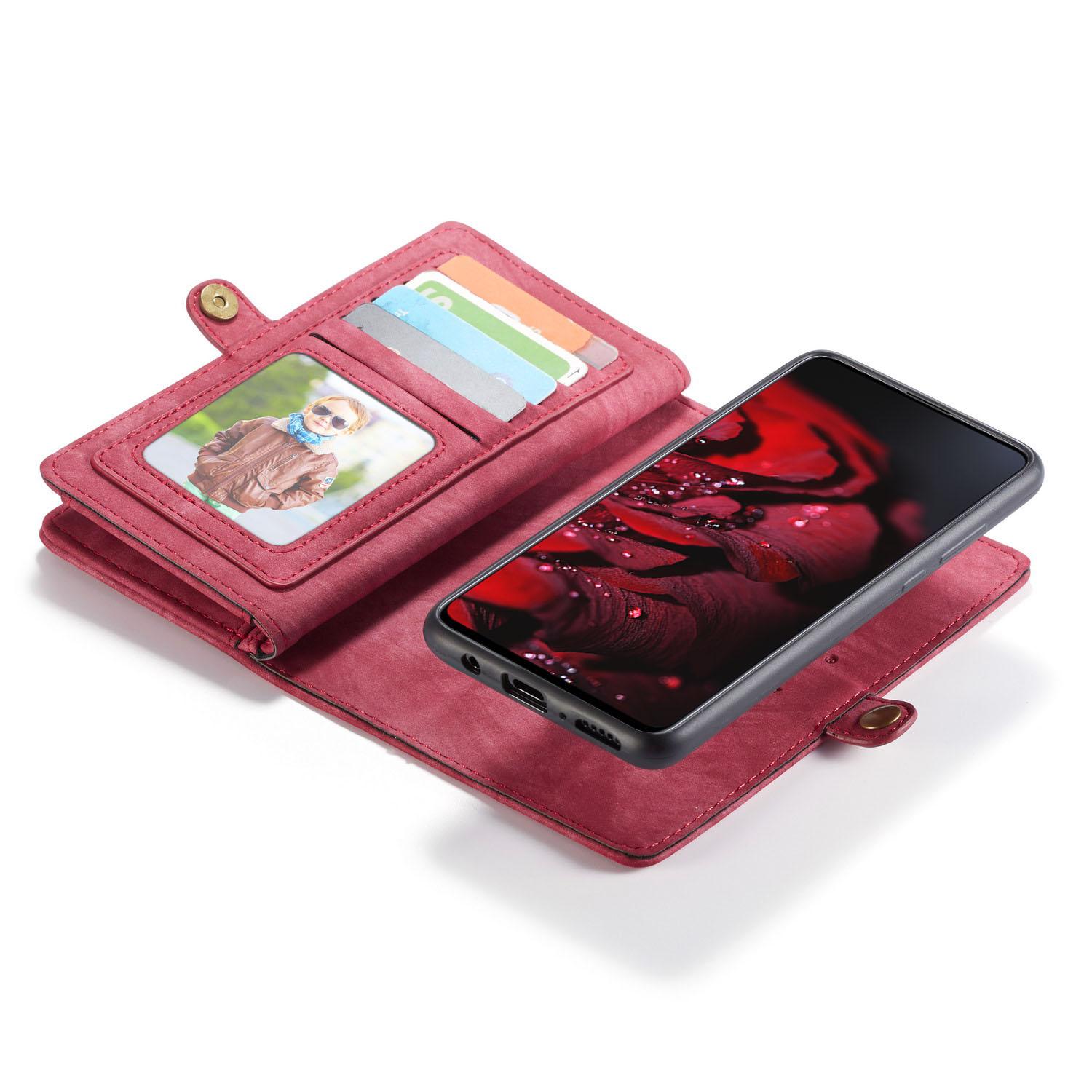 Multi-slot Mobiltaske Samsung Galaxy A71 Rød